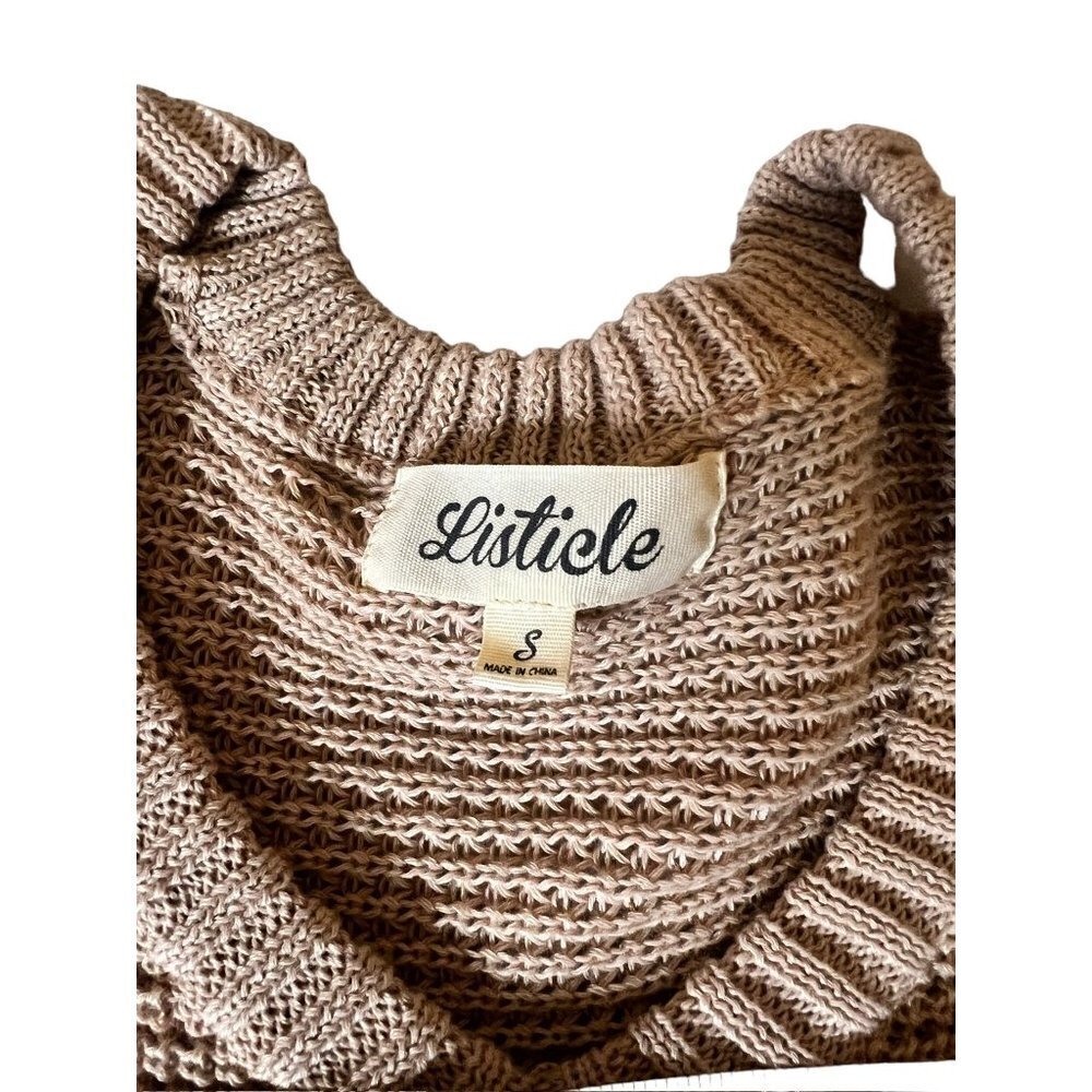 Listicle Women's Cold Shoulder Knitted Sweater Top - Picture 3 of 7